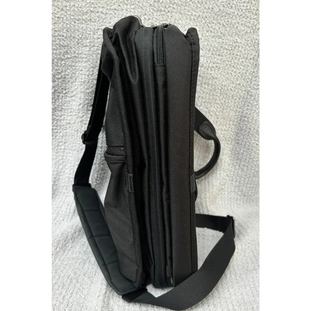 Tumi T-Pass Black Ballistic Nylon Expandable Laptop Case Briefcase #70269